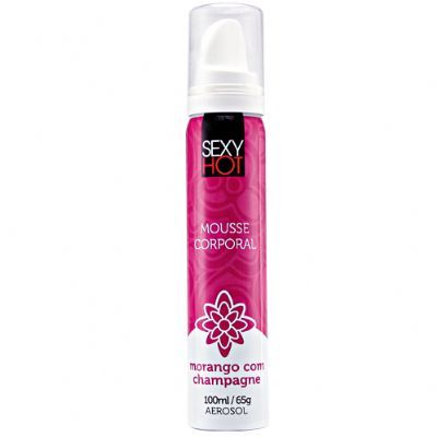 Mousse Corporal Aroma Morango com Champagne beijável